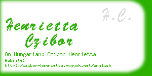 henrietta czibor business card